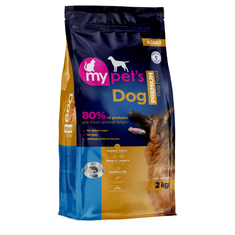Croquettes premium au poisson pour chiens adultes 2kg