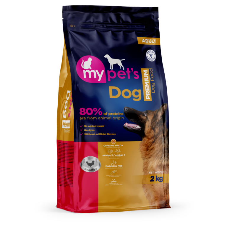 Croquettes premium à la volaille pour chiens adultes 2 kg