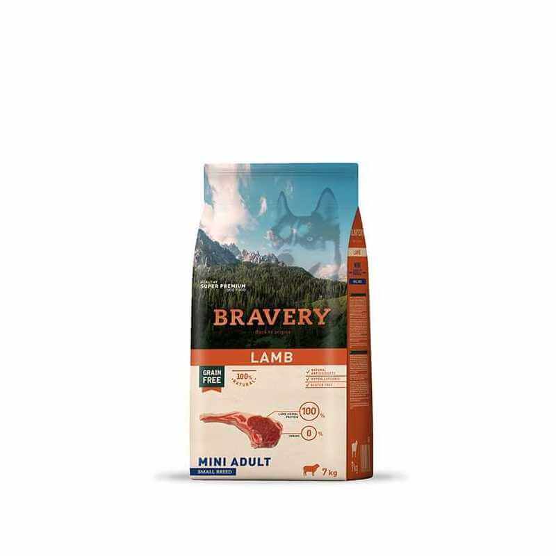 BRAVERY Mini Adult Sans Céréales agneau 