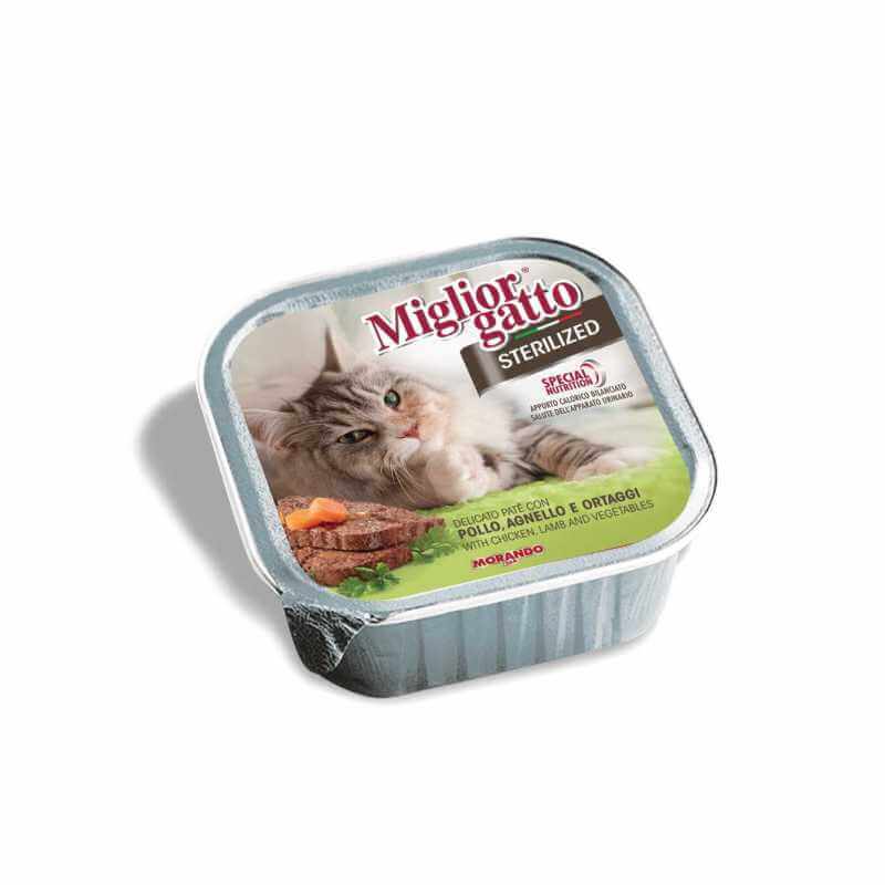 Miglior gatto Stérilisé Barquette Poulet agneau Légumes 100 gr